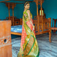 Vishnu Weaves Women's Gajri Patola Banarasi Silk Meenakari Zari Woven Saree with Blouse - Swadesiicart