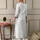The52 White Embroidered Viscose Fabric Straight Kurta, Pant and Dupatta Set - Swadesiicart