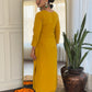 The52 Mustard Embroidered Rayon Fabric Straight Kurta, Pant and Dupatta Set - Swadesiicart