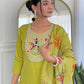 The52 Liril Embroidered Rayon Fabric Straight Kurta, Pant and Dupatta Set - Swadesiicart