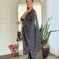 The52 Women's Black Embroidered Cotton Slub Fabric Straight Kurta, Pant and Dupatta Set - Swadesiicart