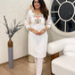 Lorenvalley White Cotton Embroidered & Khatli Hand Work Kurta with Pant - Swadesiicart