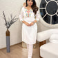 Lorenvalley White Cotton Embroidered & Khatli Hand Work Kurta with Pant - Swadesiicart