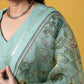 Lorenvalley Seagreen Roman Silk Embroidered With Sequence work Kurta Set - Swadesiicart