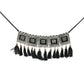 Mominos Fashion Johar Kamal Oxidised Silver-Plated Brass Finish Tassel Work Handicraft Choker For Women (Black) | Swadesiicart