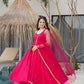 Joban Fashion Rani Pink Kurta Set Chanderi Sequence Embroidery Work - Swadesiicart