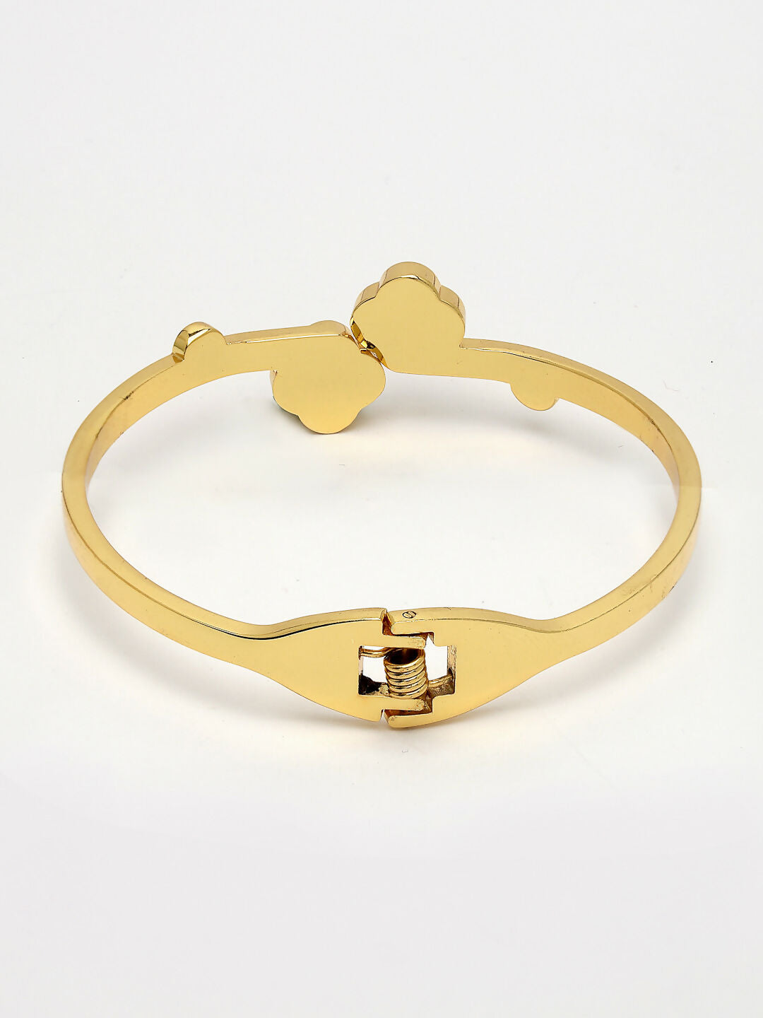 NVR Women's Set of 2 Gold & Silver Cuff Bracelet - Swadesiicart