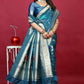Jyoti Fashion Women's Morpich Paithani Silk Zari Woven Saree with Blouse | Swadesiicart