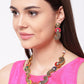 Priyaasi Women Multi-Color Kundan Ruby Emerald Gold-Polished Jewellery Set - Noz2Toz
