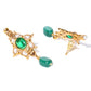 Priyaasi Women Emerald Beads Kundan Gold-Polished Floral Jewellery Set - Swadesiicart