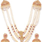 Priyaasi Women White Beads Pearls Gold-Polished Jewellery Set - Swadesiicart