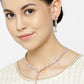 Priyaasi Women American Diamond Pearls Rose Gold-Polished Jewellery Set - Swadesiicart