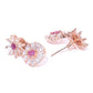 Priyaasi Women Pink Ruby American Diamond Rose Gold-Polished Jewellery Set - Swadesiicart