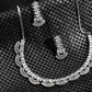 Priyaasi Women American Diamond Silver Plated Jewellery Set - Noz2Toz