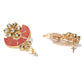 Priyaasi Women Red Beads Kundan Pearls Gold-Polished Jewellery Set - Swadesiicart