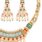 Priyaasi Women Ruby Pearls Stones Gold-Polished Meenakari Jewellery Set - Swadesiicart