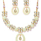 Priyaasi Women Sea Green Kundan Gold-Polished Meenakari Jewellery Set - Swadesiicart