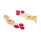 Priyaasi Women Red Beads Ruby Kundan Cubic Zirconia Gold-Polished Jewellery Set - Swadesiicart