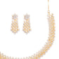 Priyaasi Women American Diamond Gold-Polished Geometric Jewellery Set - Swadesiicart