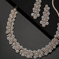 Priyaasi Women American Diamond Rose Gold-Polished Geometric Jewellery Set - Noz2Toz
