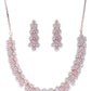 Priyaasi Women American Diamond Rose Gold-Polished Geometric Jewellery Set - Swadesiicart