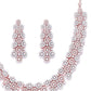 Priyaasi Women American Diamond Rose Gold-Polished Geometric Jewellery Set - Swadesiicart