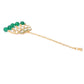Priyaasi Women Emerald Kundan Gold-Polished MaangTika Jewellery Set - Swadesiicart