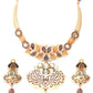 Priyaasi Women Kundan Gold-Polished Floral Jewellery Set - Swadesiicart