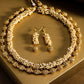 Priyaasi Women White Beads Gold-Polished Jewellery Set - Noz2Toz