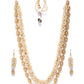 Priyaasi Women White Beads Gold-Polished Jewellery Set - Swadesiicart