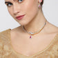 Priyaasi Women Ruby American Diamond Gold-Polished Jewellery Set - Swadesiicart