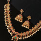 Priyaasi Women Kemp Stones Pearls Gold-Polished Floral Jewellery Set - Noz2Toz