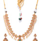 Priyaasi Women Kemp Stones Pearls Gold-Polished Floral Jewellery Set - Swadesiicart