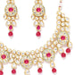 Priyaasi Women Ruby Kundan Gold-Polished MaangTika Jewellery Set - Swadesiicart