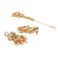 Priyaasi Women Kundan Emerald Beads Gold-Polished MaangTika Jewellery Set - Swadesiicart