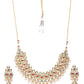 Priyaasi Women Gold-Polished Kundan And Ruby Studded Jewellery Set - Swadesiicart