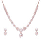 Priyaasi Women American Diamond Rose Gold-Polished Jewellery Set - Swadesiicart