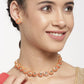 Priyaasi Women Orange Kundan Gold-Polished Jewellery Set - Noz2Toz