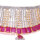 Priyaasi Women Pink Ruby American Diamond MaangTikka Jewellery Set - Swadesiicart