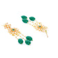 Priyaasi Women Green Beads Kundan Emerald Gold-Polished Jewellery Set - Swadesiicart