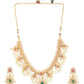 Priyaasi Women Ruby Emerald Kundan Beads Gold-Polished Jewellery Set - Swadesiicart