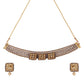 Priyaasi Women Grey Beads Kundan Pearls Gold-Polished Jewellery Set - Swadesiicart