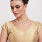 Priyaasi Women Pink Kundan Gold-Polished Paisley Jewellery Set - Swadesiicart