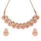 Priyaasi Women Pink Kundan Gold-Polished Paisley Jewellery Set - Swadesiicart