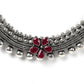 Priyaasi Women Ruby German Silver Oxidised Peacock Jewellery Set & Ring - Swadesiicart