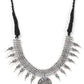 Priyaasi Women Ruby German Silver Oxidised Jewellery Set - Swadesiicart