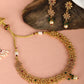 Priyaasi Women Ruby Emerald Stones Pearls Gold-Polished Floral Jewellery Set - Noz2Toz