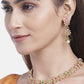 Priyaasi Women Ruby Emerald Stones Pearls Gold-Polished Floral Jewellery Set - Swadesiicart
