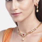 Priyaasi Women Ruby Stones Pearls Beads Gold-Polished Jewellery Set - Swadesiicart