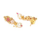 Priyaasi Women Ruby Stones Pearls Beads Gold-Polished Jewellery Set - Swadesiicart